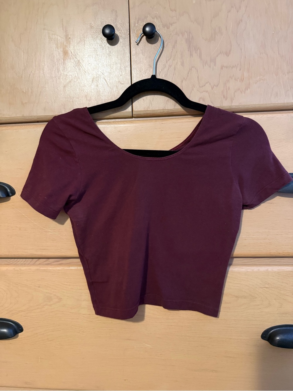 AMERICAN APPAREL Maroon Crop Top